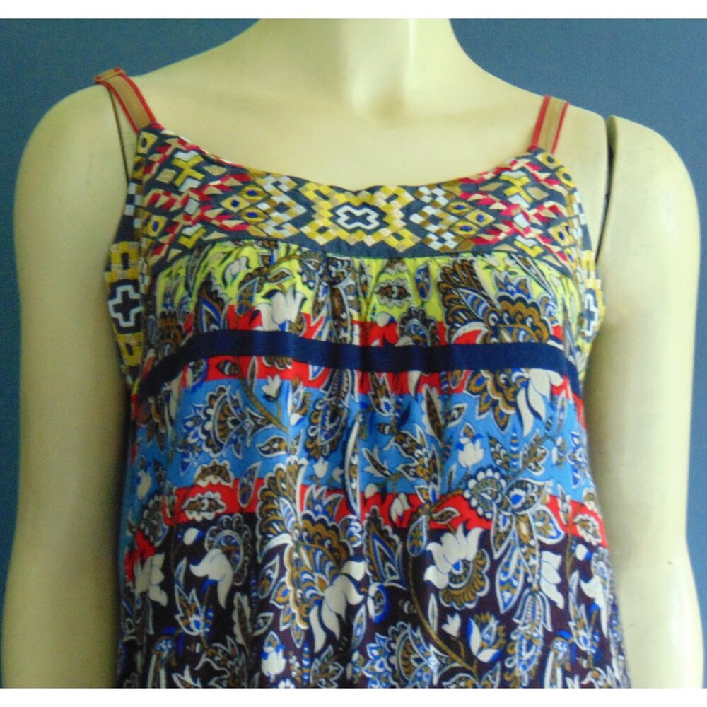 One September Anthropologie Embroidered Cosima Summer Sleeveless Sun Dress Sm - Picture 6 of 12